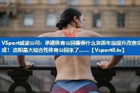 <strong>VSport威波公司：承建体育公园需要什么资质年底提升改造完成！洛阳最大综合性体育公园来了……</strong>